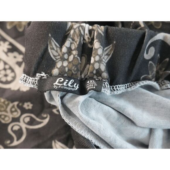 Women's Green Floral Elastic Waist Wide Leg Pants 4XL - Picture 7 of 7